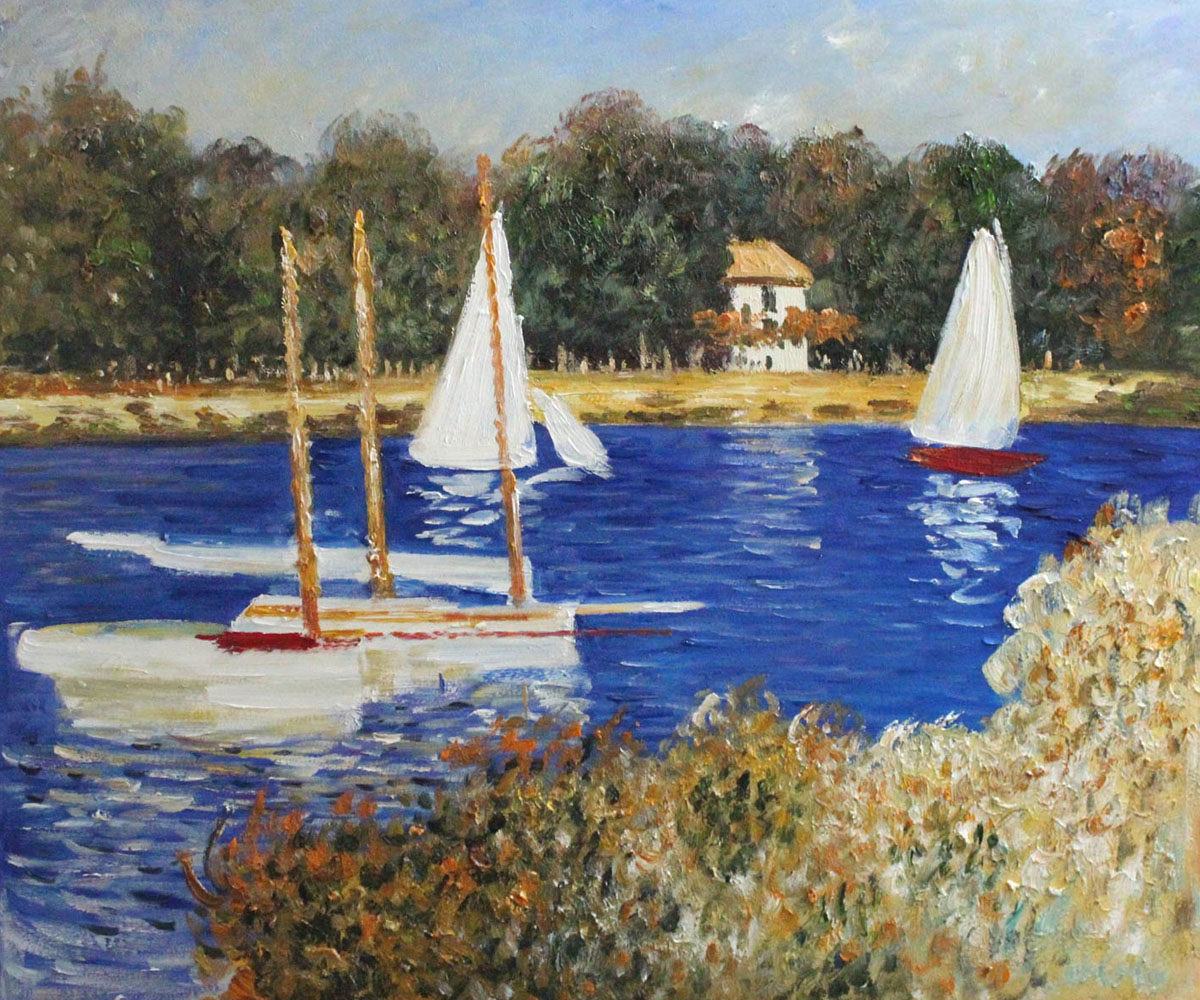 Colored Bassin d'Argenteuil - Claude Monet Paintings